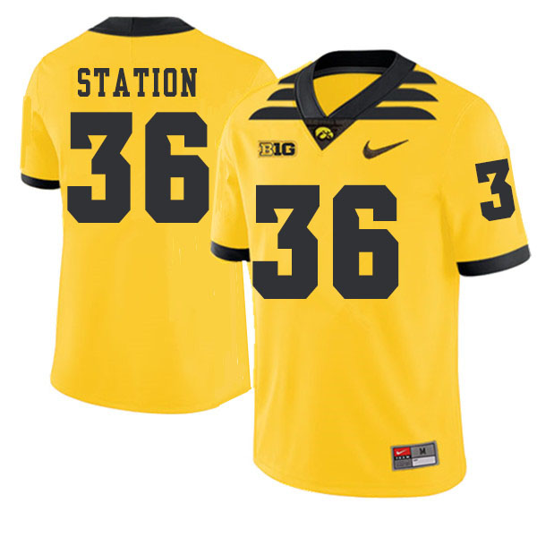 2019 Men #36 Larry Station Iowa Hawkeyes College Football Alternate Jerseys Sale-Gold